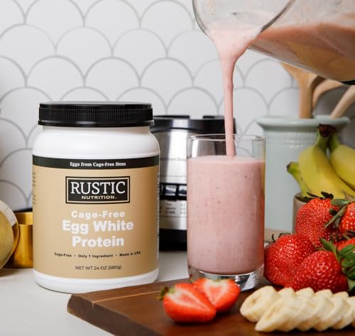 image for Rustic Nutrition, Cage-Free Egg White Protein Powder, Made in USA from