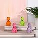 MOUGIGI Cute Dinosaur Glasses Holder - 4pcs Resin Eyeglass Display Stand for Nightstand & Desktop Organizer - Multi-Color Eyewear Storage - Perfect Home & Office Decor for All Ages