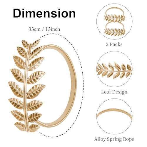 Image of TIED RIBBONS Set of 2 Metal Curtain Tiebacks Spring Design (Golden, 13 Inch) - Curtain Holdback Leaf Carving Design Curtain Ties for Drapes Ties Backs Curtains Modern Style Holdbacks