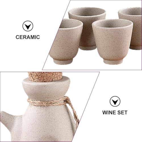 Conjunto cerámico de sake sin imperfecciones ni rebabas para servir con suavidad 4