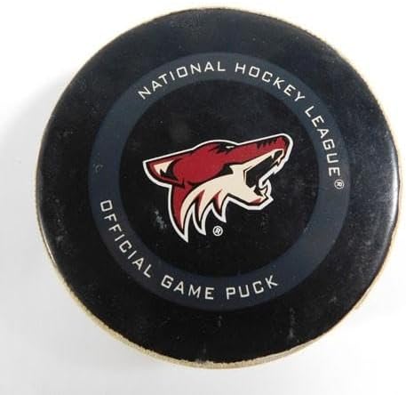 2019 Arizona Coyotes vs. Los Angeles Kings Game Used Puck 9-17-19#AA0038984 - NHL Unsigned Game Used Pucks