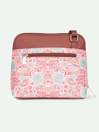 Image of ZOUK Printed Vegan Leather Out Of Office Sling Bag With Adjustable Strap For Women's Girls