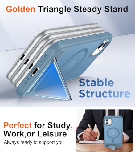 Image of Magnetic Compatible with iPhone 11 Phone Case, [Built-in Invisible Kickstand][Compatible with MagSafe] [Military Grade Shockproof] Slim Translucent Matte Phone Case for iPhone 11 6.1 inch