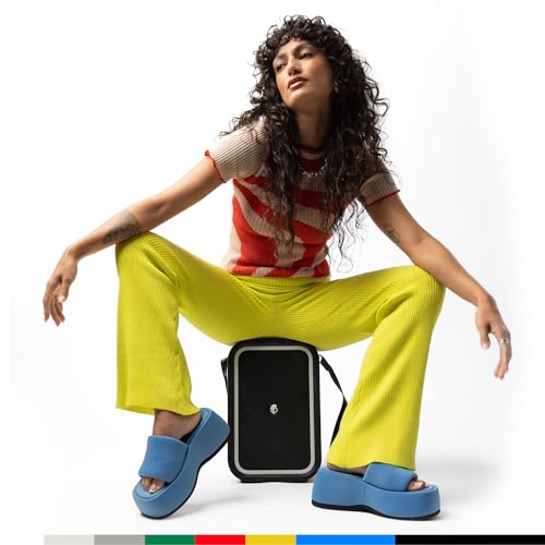 Image of Skullcandy Stomp Bluetooth Speaker - IPX7 Waterproof Wireless Portable Speaker, with LED Lightshow & Strobe Modes, 12 Hour Battery, Multi-Link, & USB-C & USB-A Output Charging (Stomp, Navy)