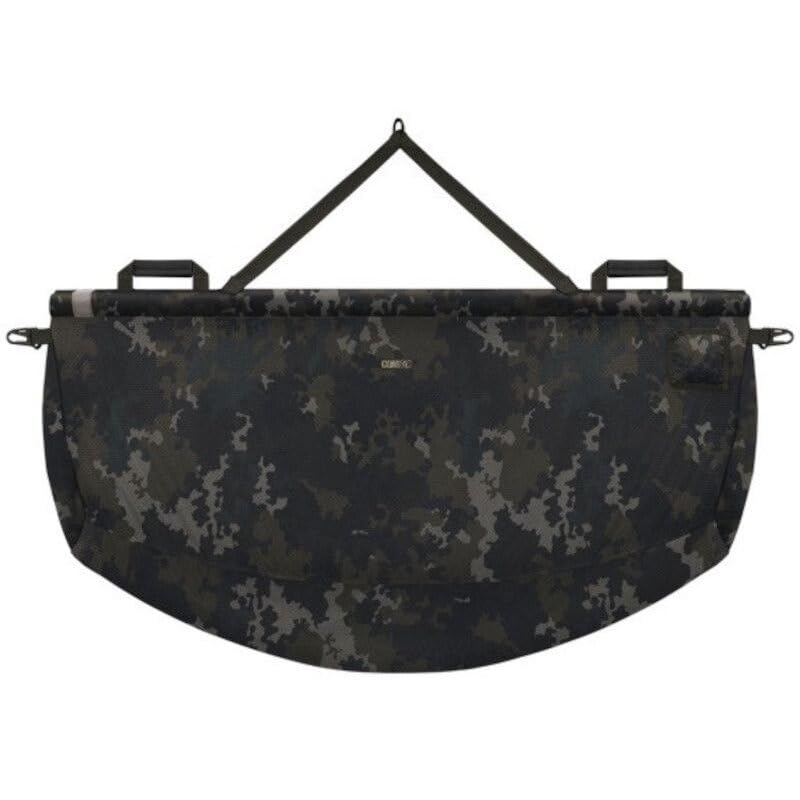 Korda Compac Retainer Sling 116x70x32cm Dark Kamo Karpfen Wiegeschlinge, Sichere Abhak- und Halteschlinge mit Aluminiumstangen, Schwimmkörpern, Reflektierenden Markierungen und 6m Sicherungsschnur