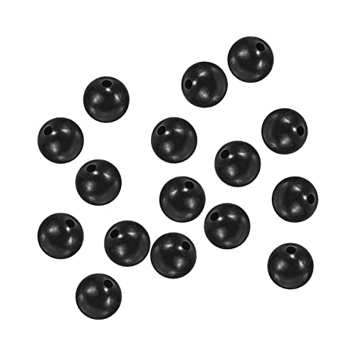 PATIKIL 7mm Fishing Beads, 200 Pieces Plastic Fishing Bait Eggs Rig Bead Tackle Tool Round, Black