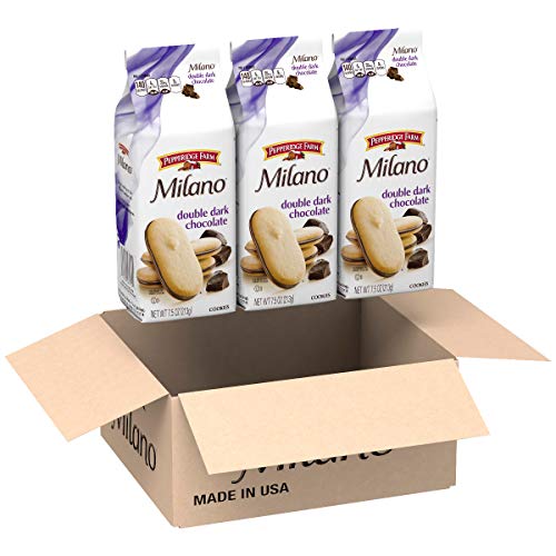 Pepperidge Farm Milano Double Dark Chocolate Cookies, 7.5 Ounce (Pack of 3)