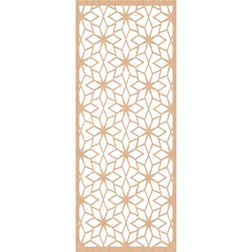 Image of 33 3 /8 inchW x 84 3 /8 inchH x 1 /4 inchT Lake Decorative Fretwork Wood Wall Panels, Hickory