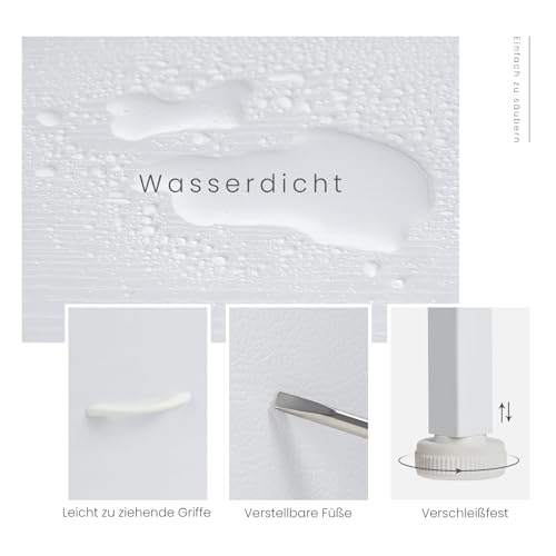 Sweetcrispy Kommode mit Stoffschubladen, Weiß – Ansicht 3