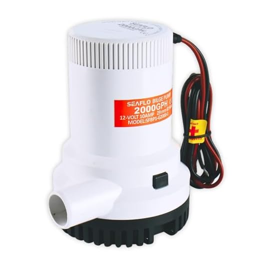 SEAFLO Non Automatic Bilge Pumps for Boats 2000 GPH 12V Boat Marine Plumbing Electric