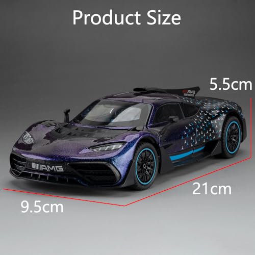 Modelo de Coche de Juguete Deportivo 1:24 Morado miniatura 6