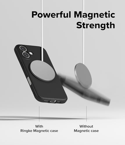 Image of Ringke Onyx Magnetic Compatible with iPhone 17 Case Back Cover [Strong Magnet] Military-Grade Protection TPU Shockproof Rugged Bumper Full Protection - Magnetic Black