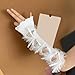 Ywmsfl Breathable Cotton Lace Gloves Long Sleeve Arm Warmers for Balletcore Fashion Halloween Costume Club Event Lace Gloves for Cos