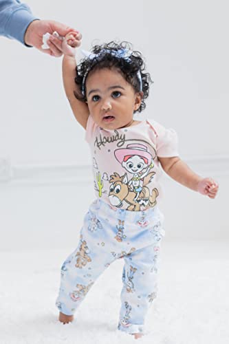 Disney Pixar Toy Story Lion King Minnie Mouse Baby Girls Bodysuit Pants and Headband 3 Piece Outfit Set Newborn to Infant2