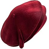  RACEU ATELIER Boina Burdeos Lana Hecho a Mano, Sombrero Lana, Boina Señora, Boina Lana Años \'20, Boina Estilo Francés - Style Helen - Gorro Retro - Sombrero Vintage