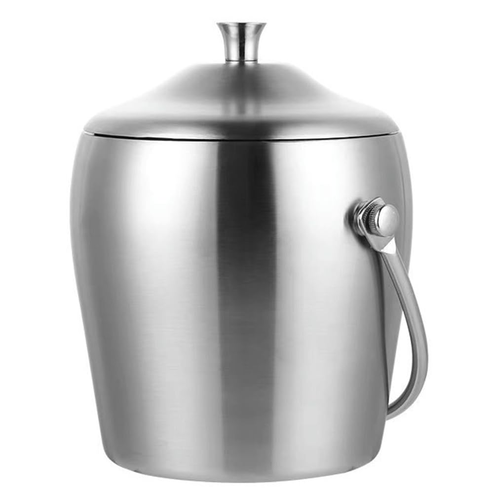 UDSKNV[KSL Ice Bucket for Home& Garden for Enhanced Cold Retention Stainless Steel with Insulation