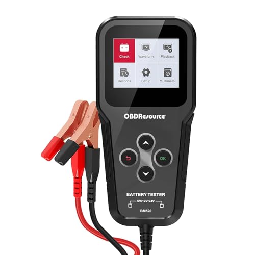 OBDResource Car Battery Tester 6V 12V 24V 3 in1 Battery Load Tester Professional Automotive Battery Analyzer Alternator 100-2000 CCA Battery Loading/Cranking/Charging Test