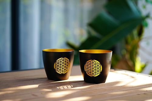 SOUCCESS TEELICHTHALTER LEBENSBLUME, 2ER-Set - 2X Blume des Lebens FÜR TEELICHTER...