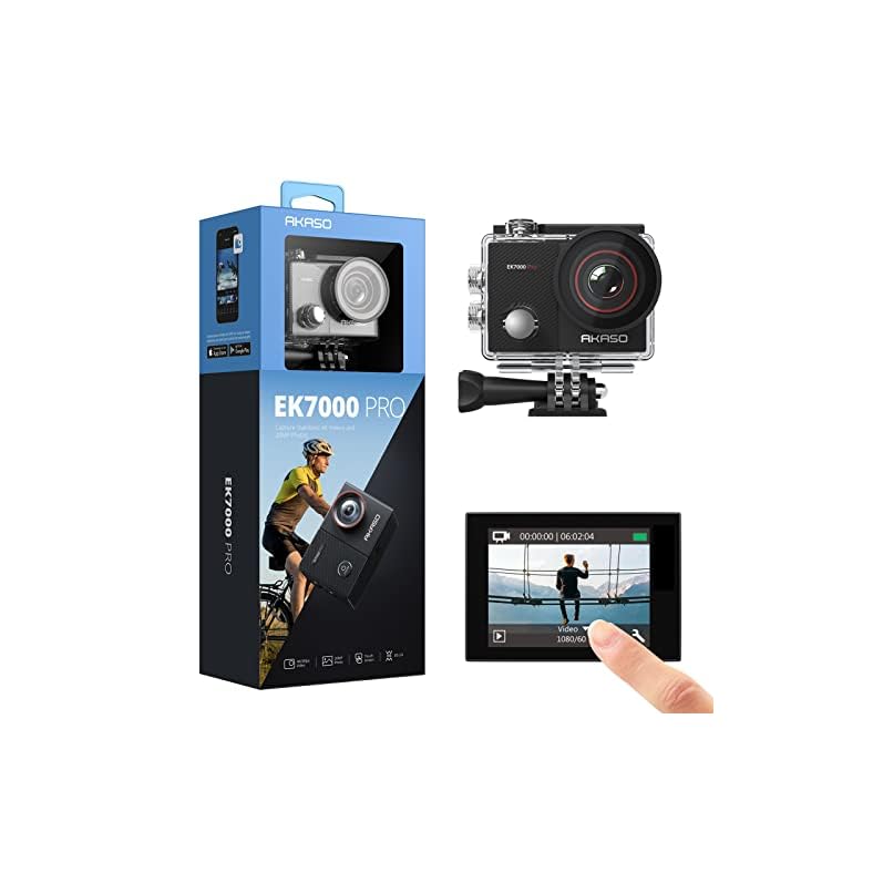 AKASO EK7000 Pro 4K Action Camera with Touch Screen EIS 131ft Waterproof Camera Remote Control Underwater Camera with Helmet Accessories Kit AKASO EK7000 Pro 4K Action Camera with Touch Screen EIS 131ft Waterproof Camera Remote Control Underwater Camera with Helmet Accessories Kit