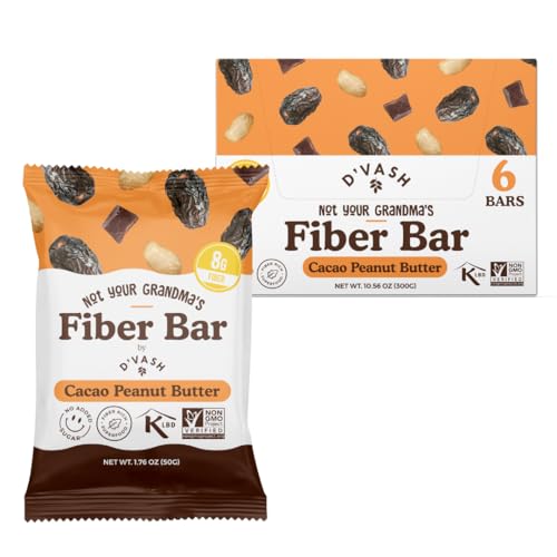 Barra de fibra D'vash Cacao Peanut Butter 6 unidades miniatura 1