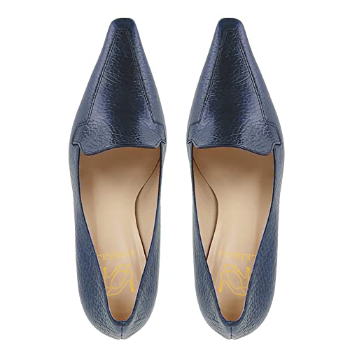 Image of LEHOOR Women Vintage Chunky Block Heel Pumps Shoes Square Pointed Toe Slip On Formal Office Work Business Loafers Shoes Suede Snakeskin Cone Heel Oxford Shoe Ladies Professional Chic Fall 4-11 M US
