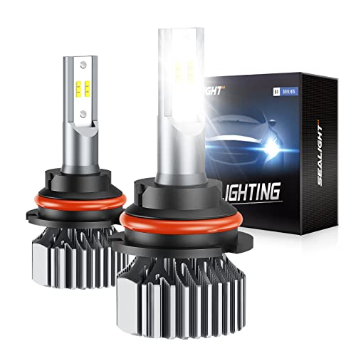 SEALIGHT Scoparc 9004/HB1 LED Bulbs, Super Bright Dual Beam LED Bulbs, Eye-Protection White, Quick Installation Halogen Replacement, Packs of 2