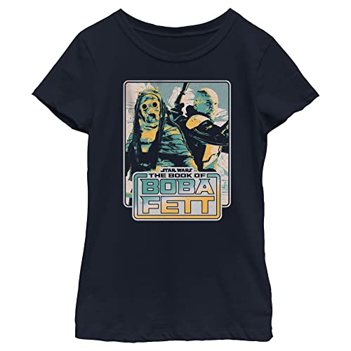T-shirt Star Wars Boba Fett No Jabba No Wonga bleu marine fille taille L vêtement manches courtes