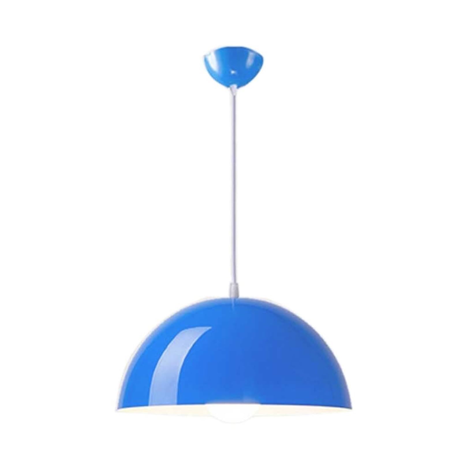 HUAYUSEDF Industrial Retro Metal Pendant Lamp Chandelier Hanging Lighting Ceiling Fixture Classic for Kitchen Island Indoor(Blue2,40cm)