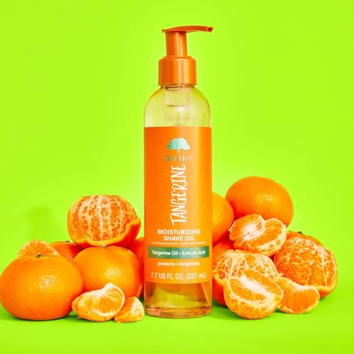 Image of Tree Hut Tangerine Moisturizing Shave Oil, Gel-to-Oil Formula, Ultra Hydrating Barrier for a Close, Smooth Shave, For All Skin Types, 7.7 fl oz