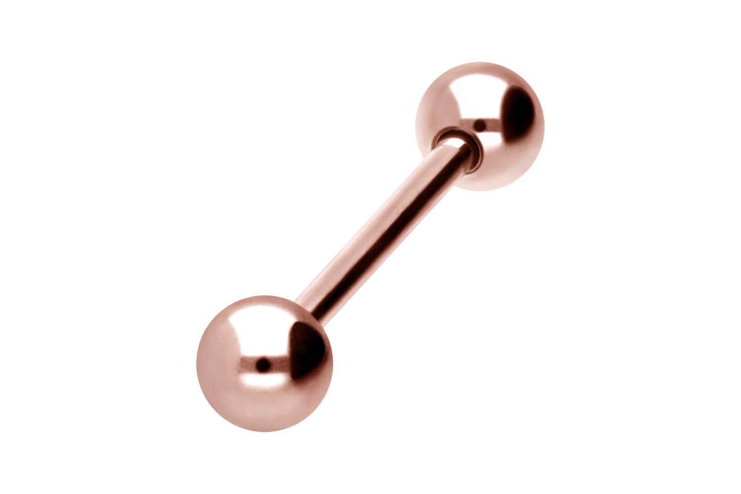 Piercingline Piercing in titanio, 2 sfere per lingua, petto, orecchio o zone intime, diverse misure e colori a scelta