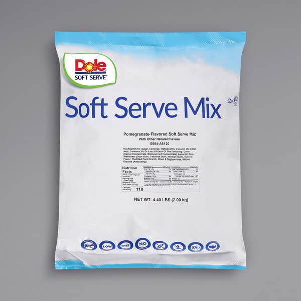 Soft Serve Mix, Lactose Free, Dairy free, Vegan, Gluten Free, 4.4 lb Bag By Magic Market (Pomegranate)