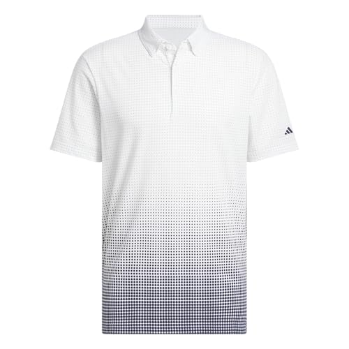 Adidas Men's Go-to Rise Print Polo Shirt, White, X-Large