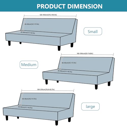 Housse de futon haut de gamme résistante aux chats avec jupe large - 7