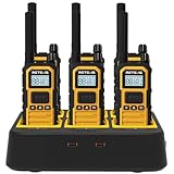 Retevis RB48 Plus Walkie Talkies Long Range, Heavy Duty Rechargeable GMRS Two Way Radios, IP67 Waterproof, Shock Resistant, Group Call, VOX,Emergency Radios(6 Pack with Gang Charger)
