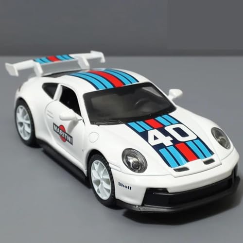 Image of P.orsche 911 G.T3 R.S R.SR Turbo S 1:32 Scale Model car Exclusive Alloy Metal yoy Pull Back Die-cast Toy Metal Toy car with Openable Doors Light Music Best Gifts Toys Kids【Colors as Per Stock】