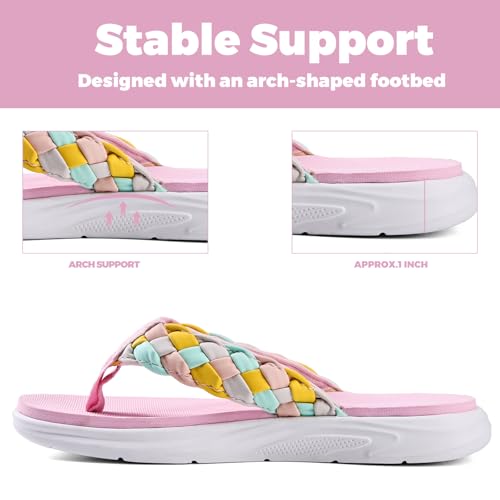 Image of WateLves Girls Flip Flops Non-Slip Casual Thong Sandals Summer Sandal Shoes for Beach Swim Pool (Little Kid /Big Kid)