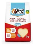 Areia Biodegradável De Milho E Mandioca Fina Great Pets 2kg