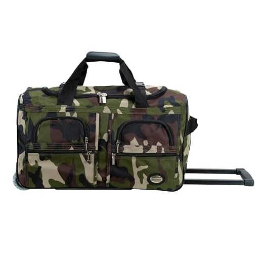 Rockland Rolling Duffel Bag, Camouflage, 40-Inch