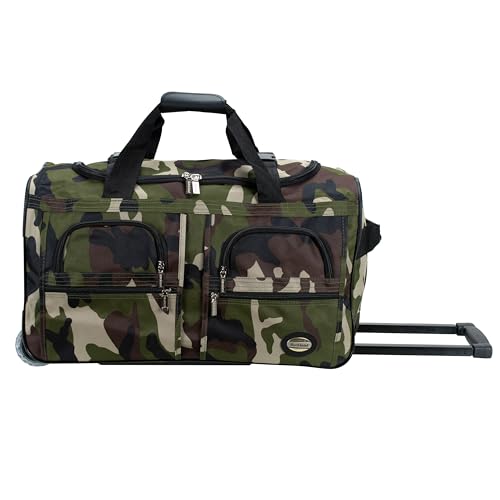 Rockland Rolling Duffel Bag, CAMO, 22'