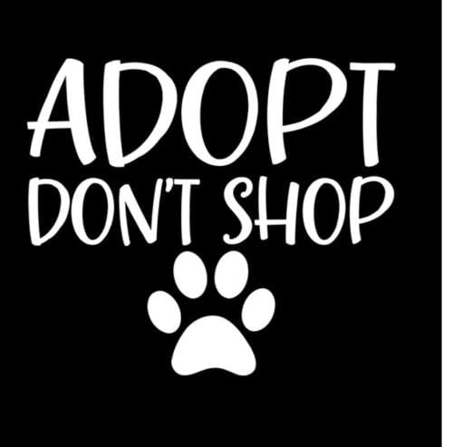 Auto Sticker Autoaufkleber 22Cm(8.66 In) Adopt Don'T Shop Rettungshund Haustier Liebe Pfotenabdruck Welpen Autoaufkleber Pvc Körper Fensterdekoration Zubehör Wasserdichte Aufkleber (Csyj1S37666)