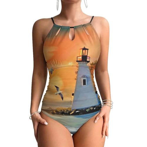 Maillots de bain une pièce femme monokini beachwear sculptant Phare
