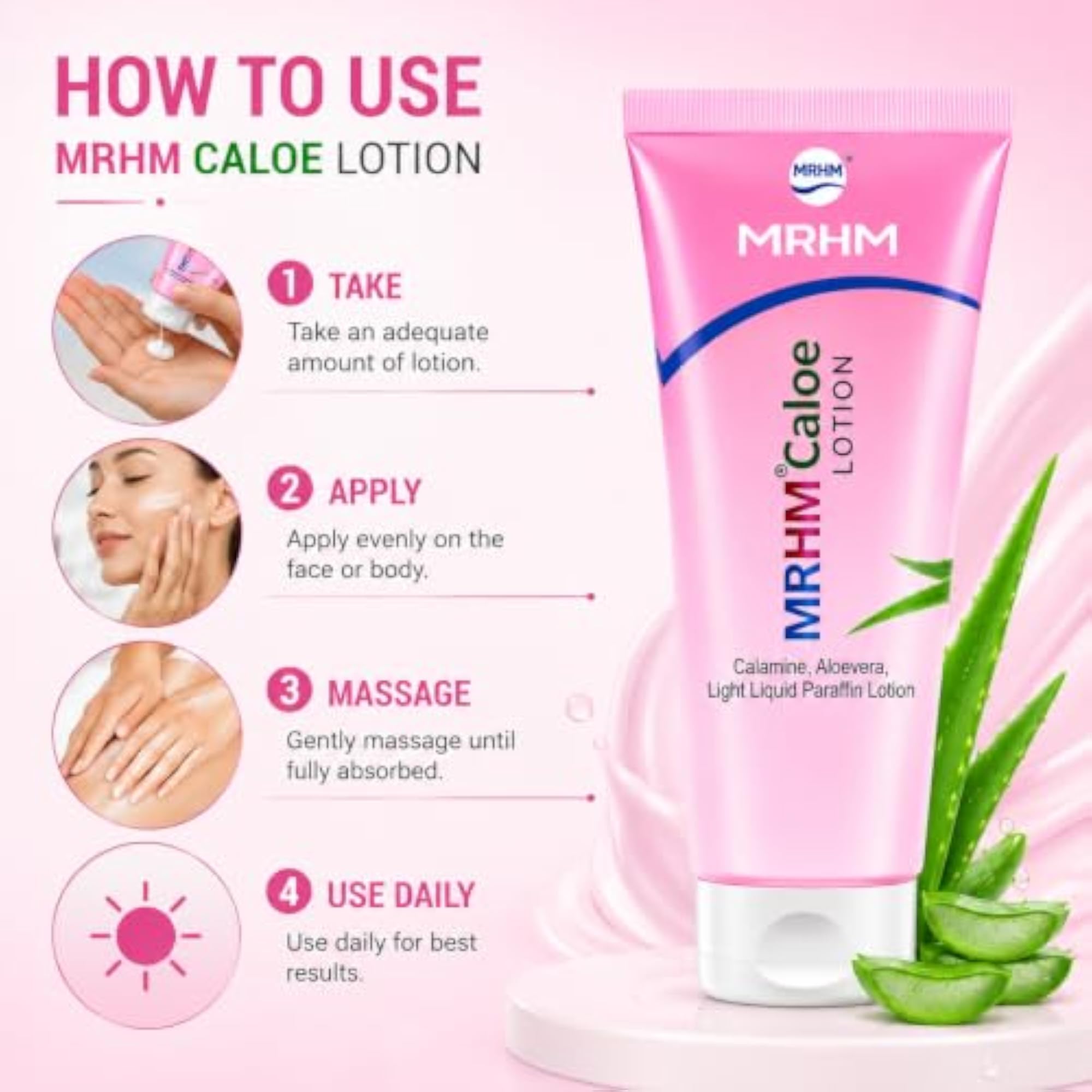 Caloe Lotion for Daily Moisturizing, Lightweight Hydrating Formula