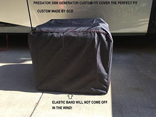 Harbor Freight Predator Inverter 3500 watt Generator Cover Custom Fit (Black)