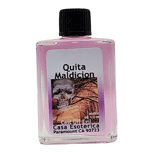 Cast Off Evil Oil (Quita Maldicion Aceite) Spiritual Anointing Oil by CASA ESOTERICA MAGICK SPACE -Remove All The Evil Harmful Forces-0.5 FL OZ (1 Pack)