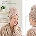 ROLSHOL 2 Packs Large Microfiber Hair Towels for Women, Super Absorbent & Quick Dry Hair Towel Wrap for Curly Hair Long & Short Hair- Anti-Frizz Hair Turbans for Wet Hair - 27.5''*39.4