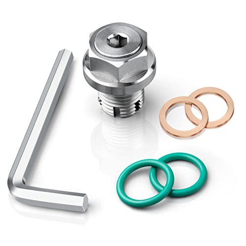 DEEFILL M12.1-1.75 x 15mm Oversize Piggyback Oil Drain Plug Stainless Steel Self Tapping Oil Pan Thread Repair Kit