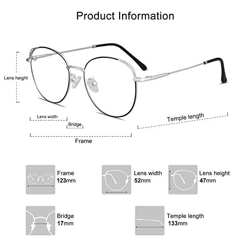Óculos de bloqueio de luz azul para olhos de gato SOJOS armação de metal hipster feminino óculos She