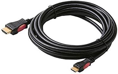 10' FT HDMI Cable Type A Male to Type C Mini Male A/C 19 Pin Gold Video High Speed 1.3 1080P Category 2 Black Digital HDTV Gold Series Certified Approved Multi-Media Interface Interconnect with Gold Connectors