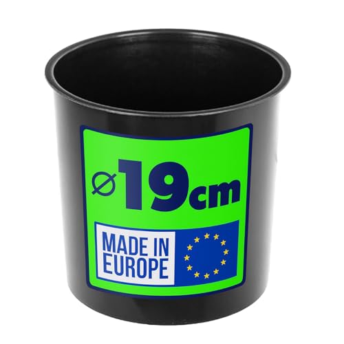 KADAX Einsatz 19cm für Pflanzkübel, schwarzer Pflanzeinsatz aus Kunststoff, Kunststoffeinsatz für Pflanztopf & Blumentopf, Pflanzkübeleinsatz, Innentopf (19,5 x 17,5 cm)