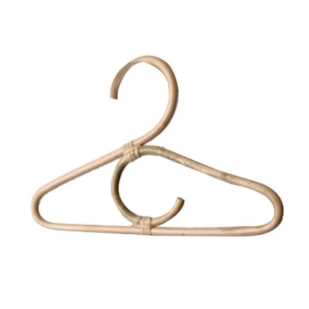 MOBYGKFY Rattan Clothes Hanger Kids Garments Organizer Rack Children Hanger Kids Room Decoration Hanger for Clothes